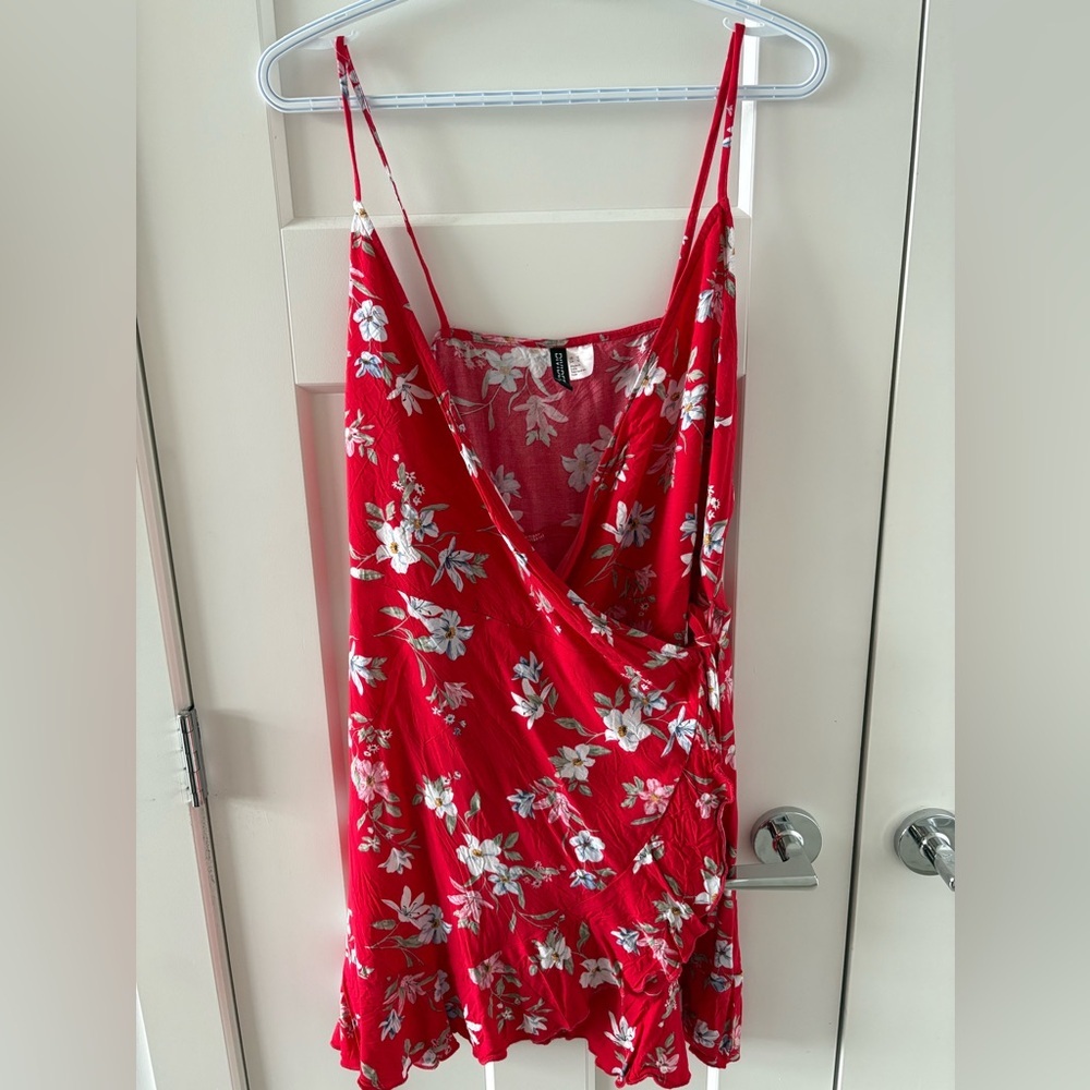 H&M Floral Mini Wrap Dress